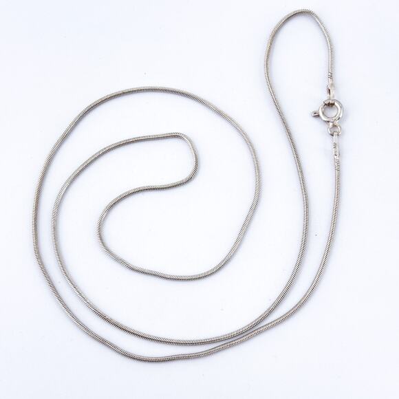 Vintage Italy Sterling Silver 925 Snake Chain Necklace 18" - Picture 1 of 3